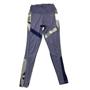 REEBOK Leggings Women's Size Small Blue Multicolor Speedwick Athletic Leggings
